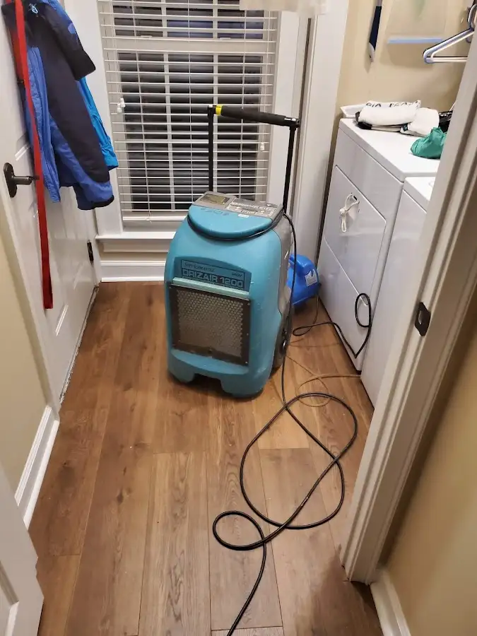 Commercial dehumidifier deployed for Flood Damage Cleanup in New Smyrna Beach